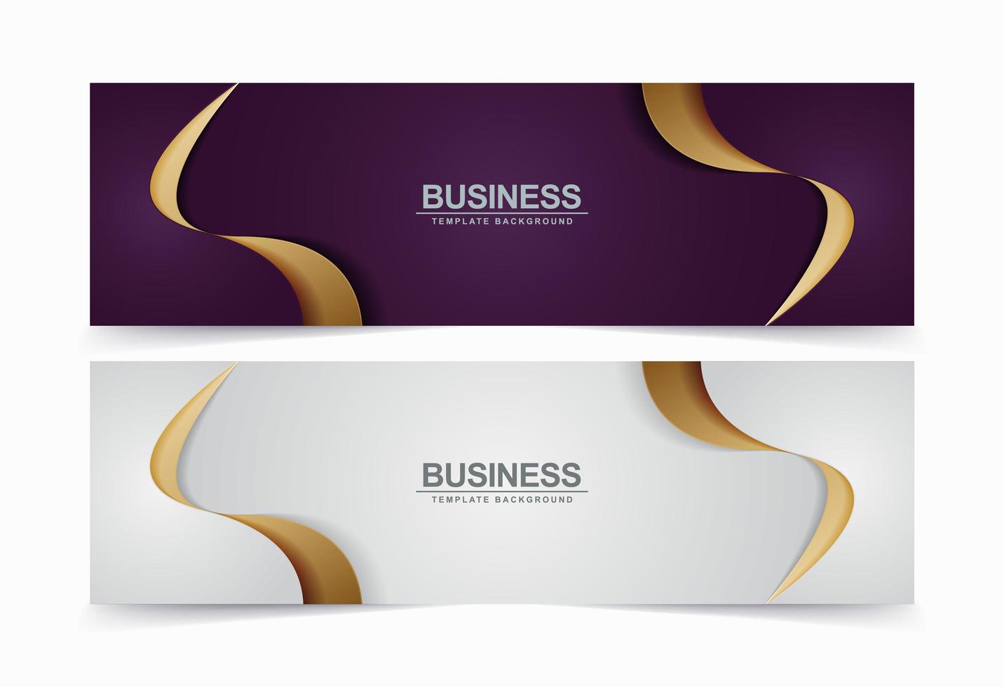 Set of luxury banner wave backgrounds vector