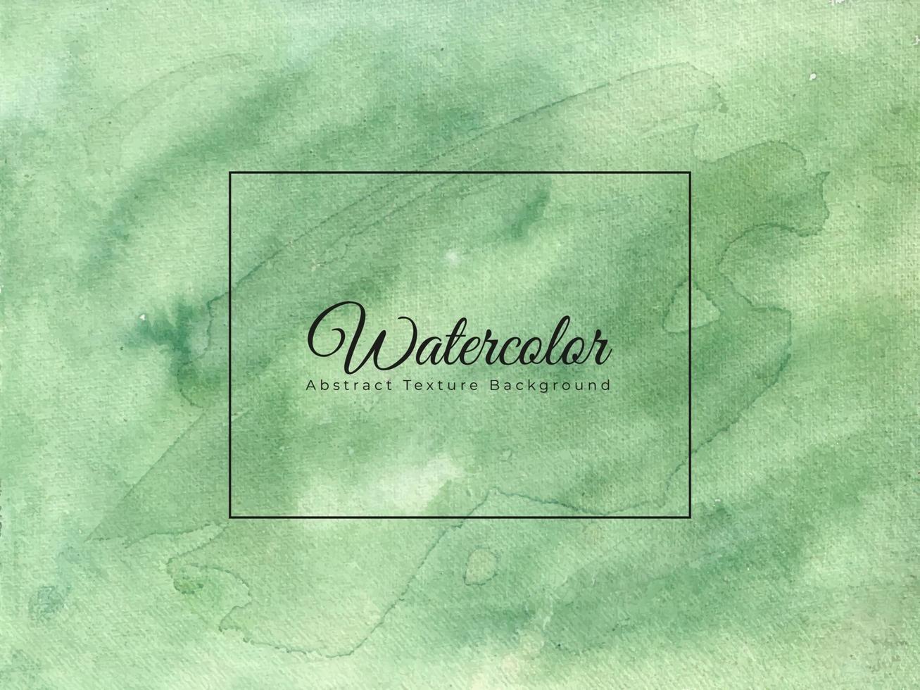 Watercolor abstract background in green color vector