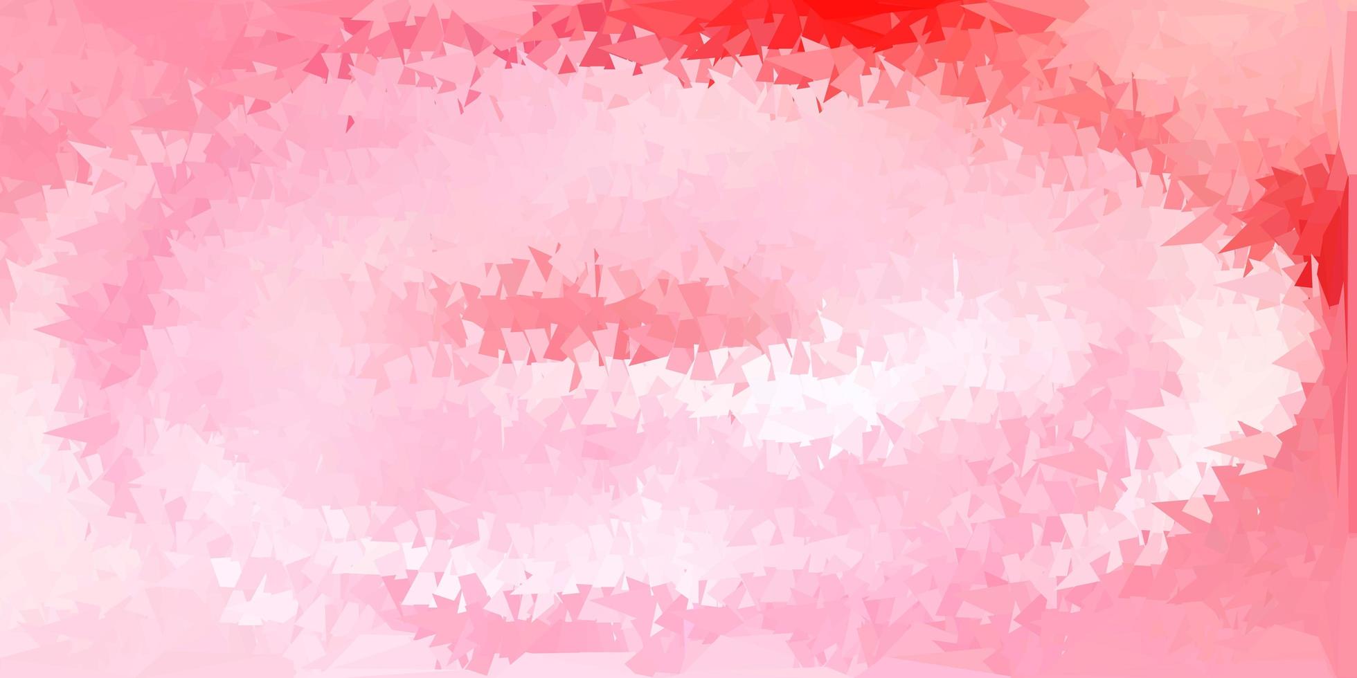 Light red vector abstract triangle texture.