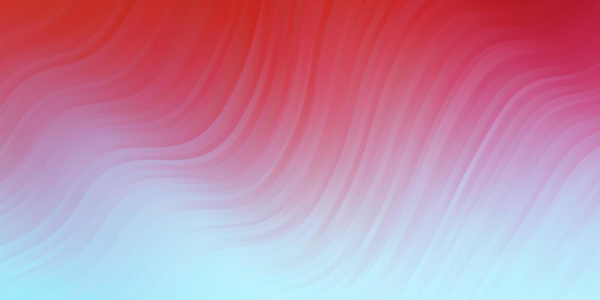 Light Blue, Red vector template with curved lines.