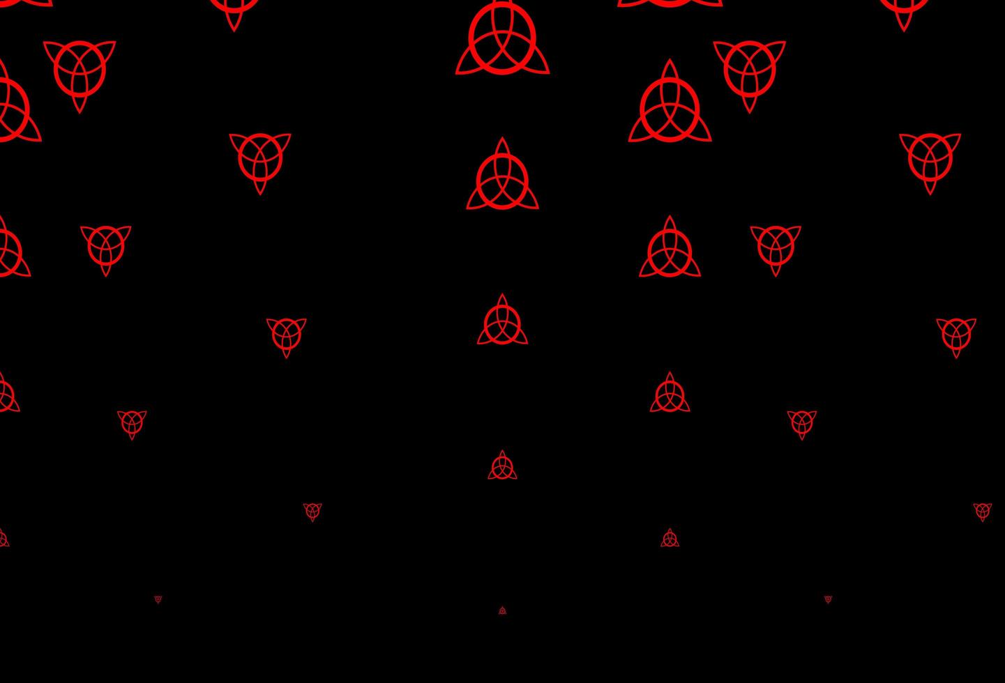 Dark Red vector pattern with magic elements.