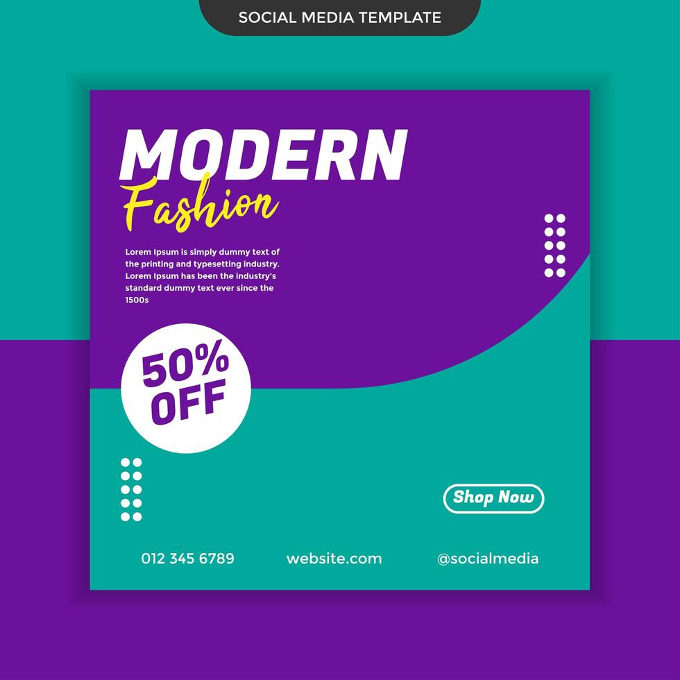 Modern fashion social media template background. easy to use. premium vector