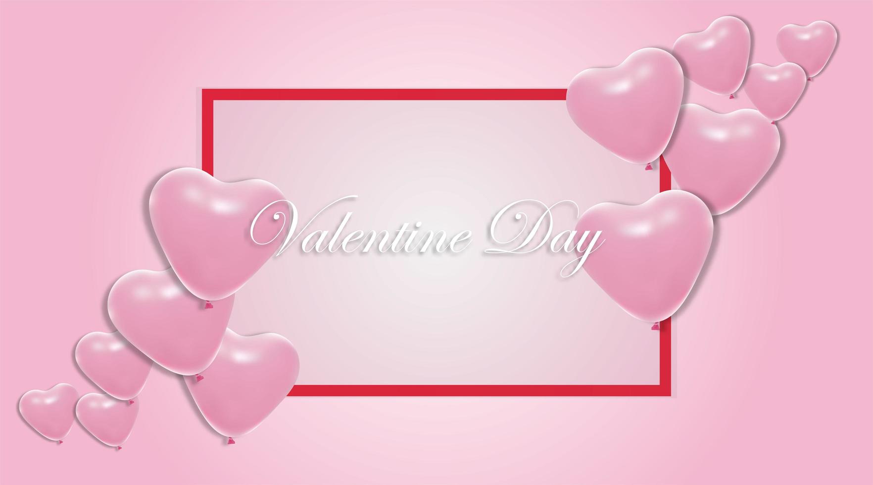 Valentine day backgrounds. 3d heart balloon design. vector illustration