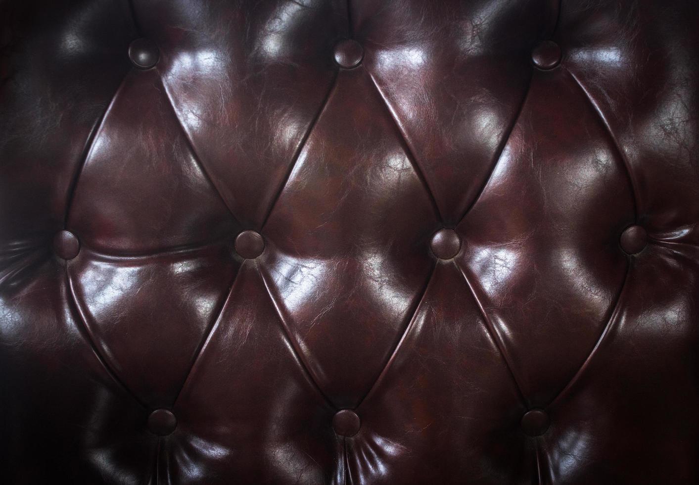 Close-up of brown leather sofa for texture or background photo