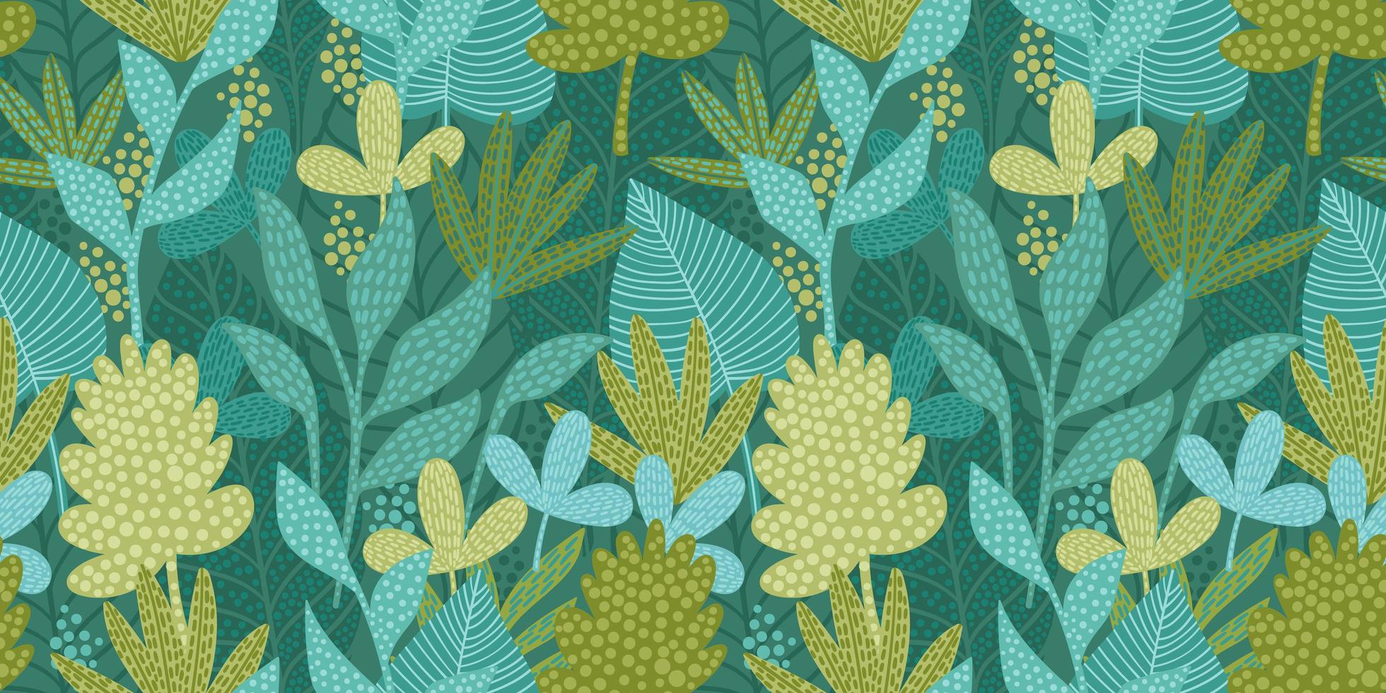 Artistic seamless pattern with abstract leaves. Modern design for paper, cover, fabric, interior decor and other. vector