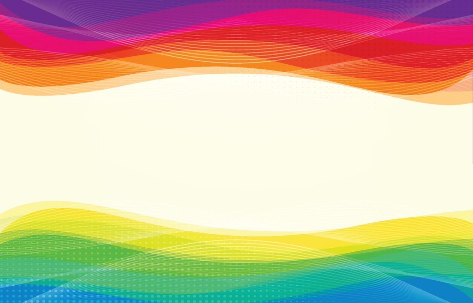 fondo abstracto de onda de arco iris vector