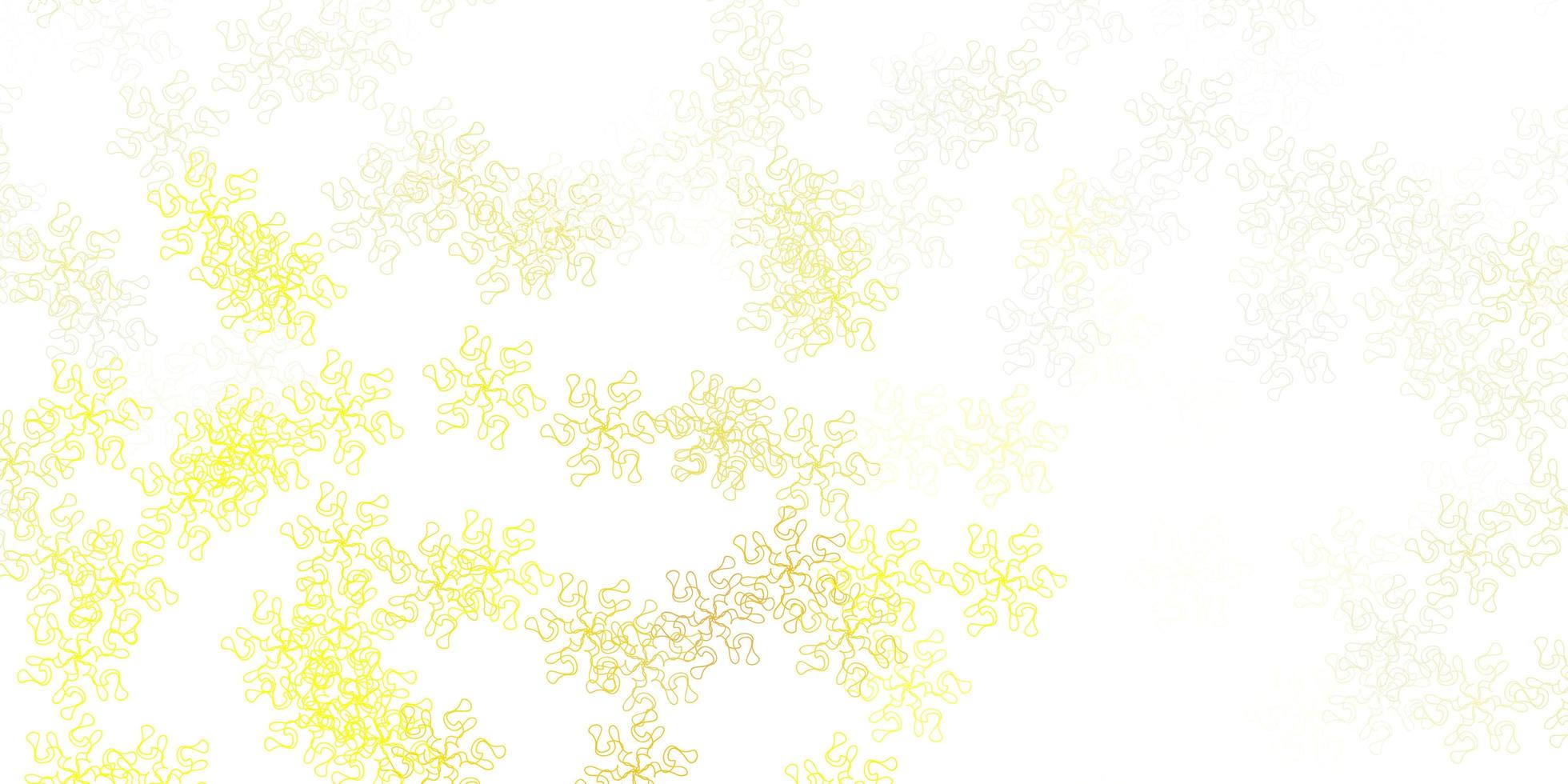 Light red, yellow vector natural backdrop with flowers.