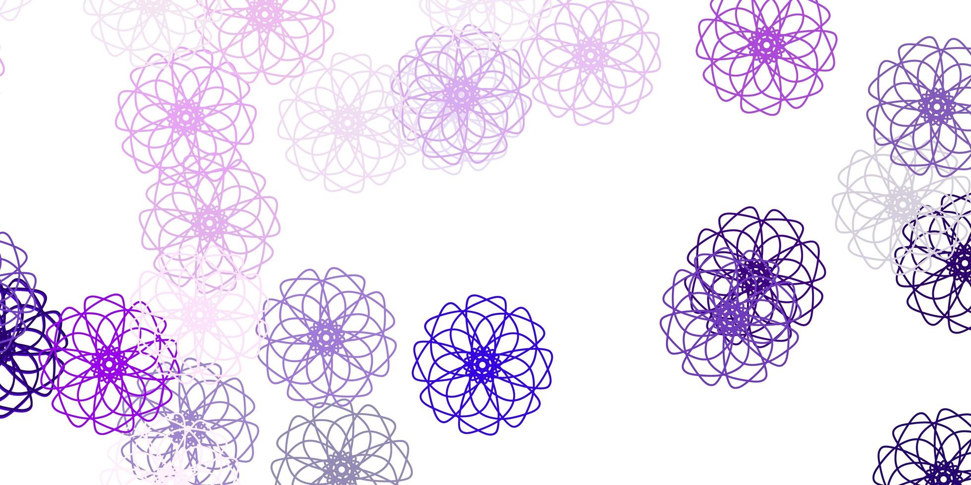 Light purple, pink vector natural artwork with flowers.