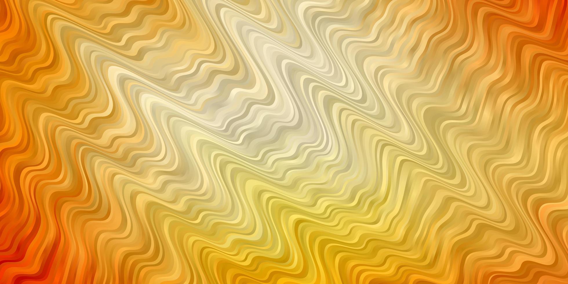 Light Orange vector pattern with curved lines.