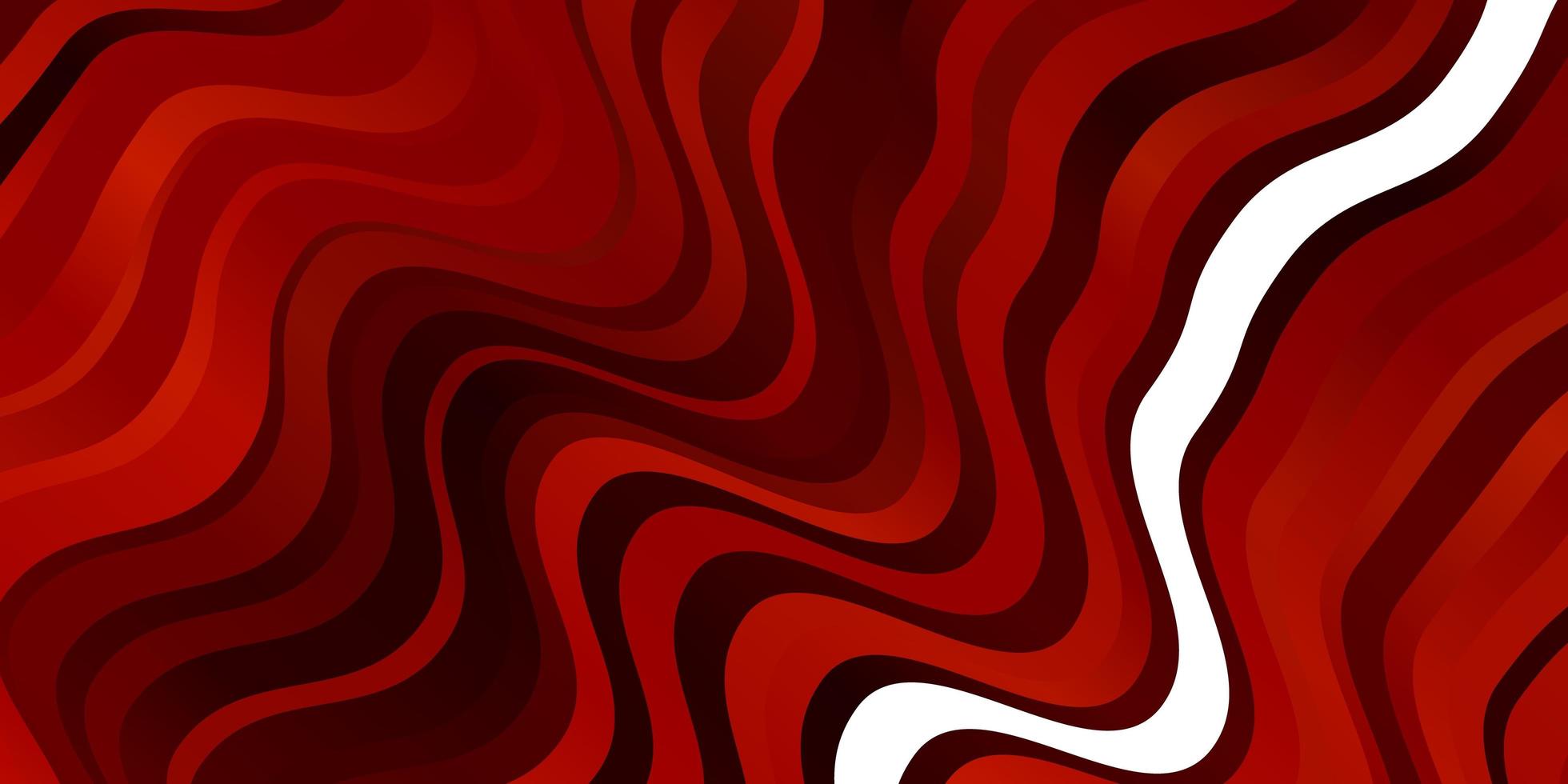 Light Orange vector pattern with curved lines.