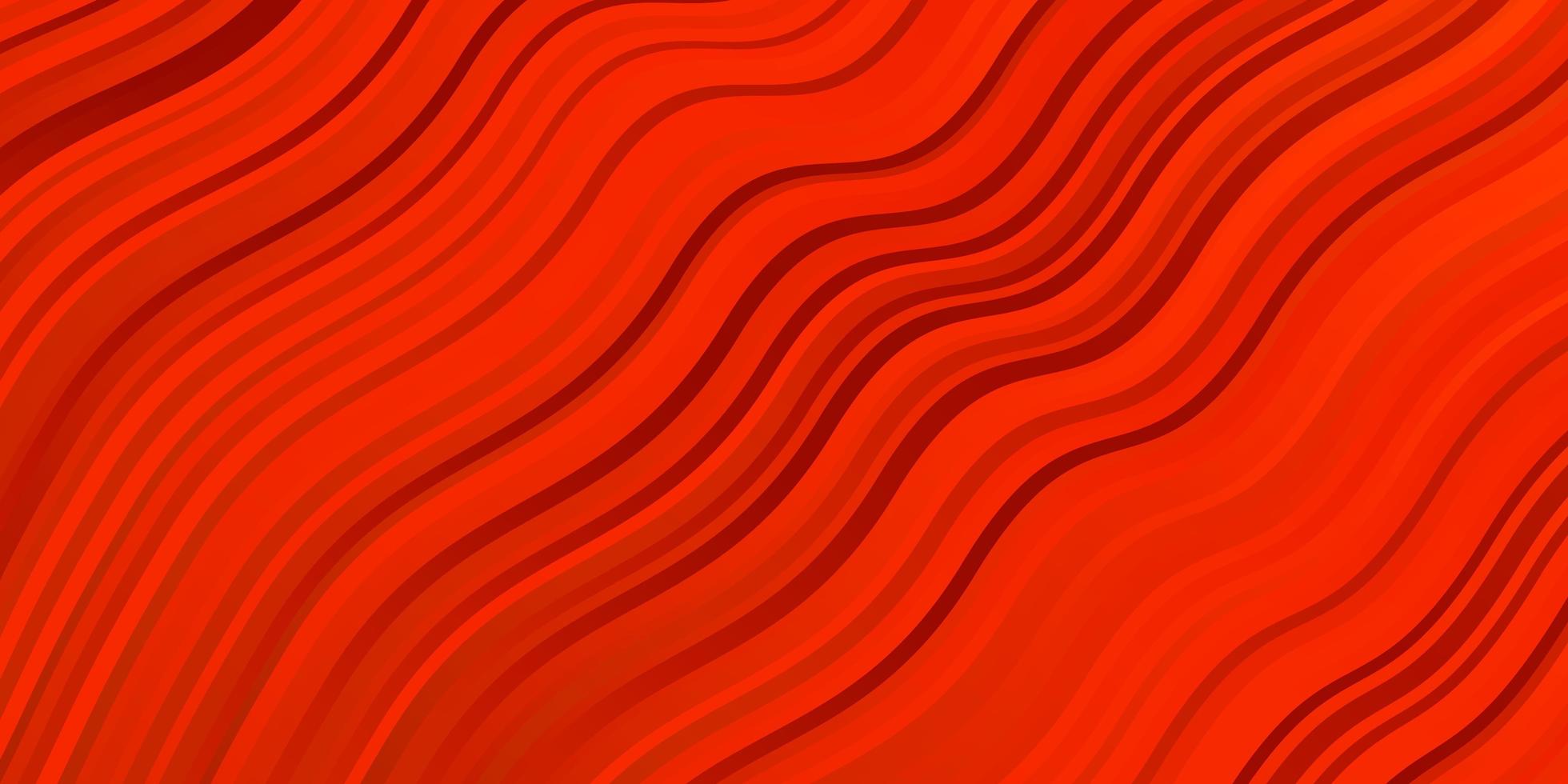 Light Orange vector background with curves.