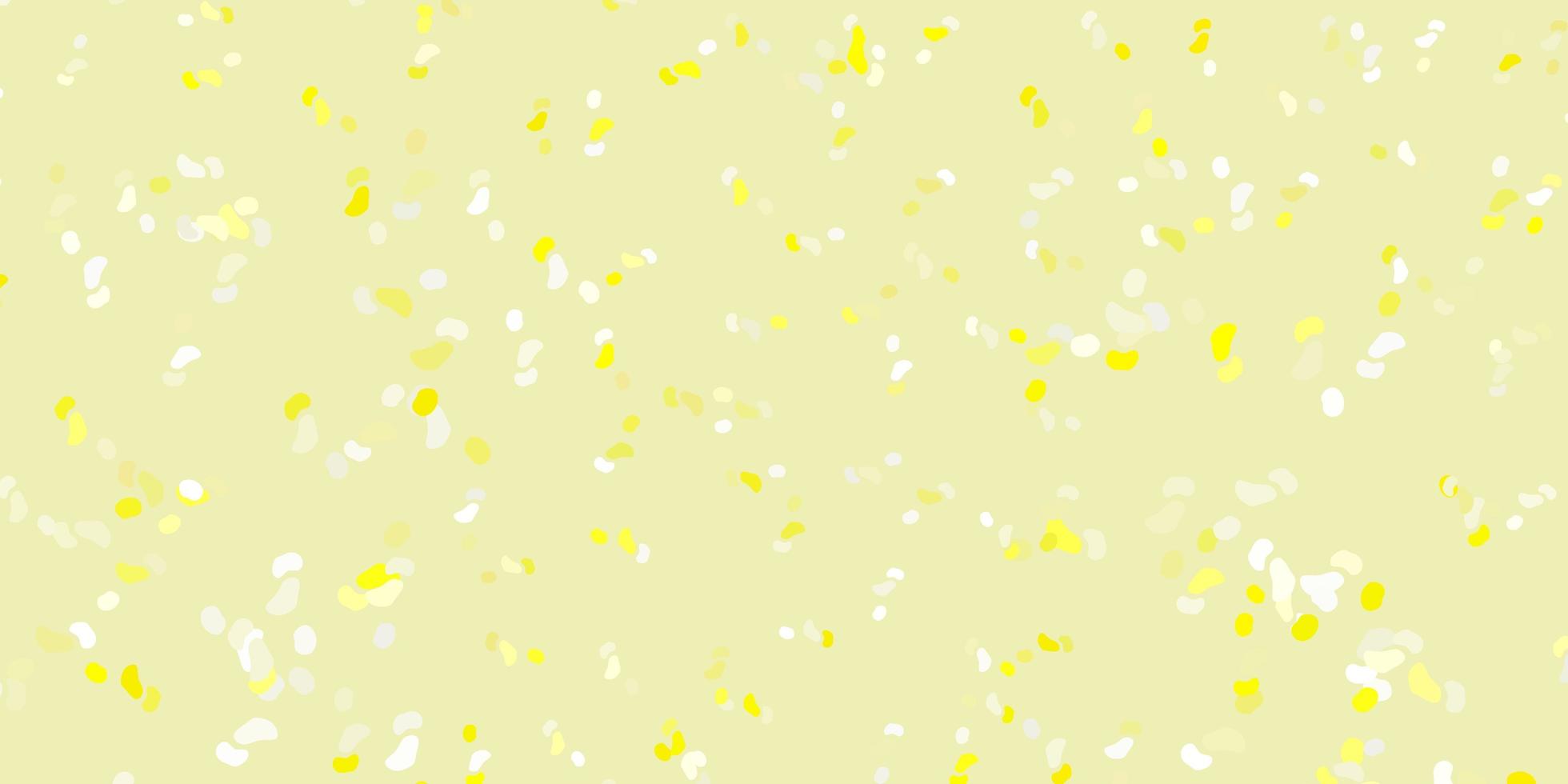 Fondo de vector amarillo claro con formas aleatorias.