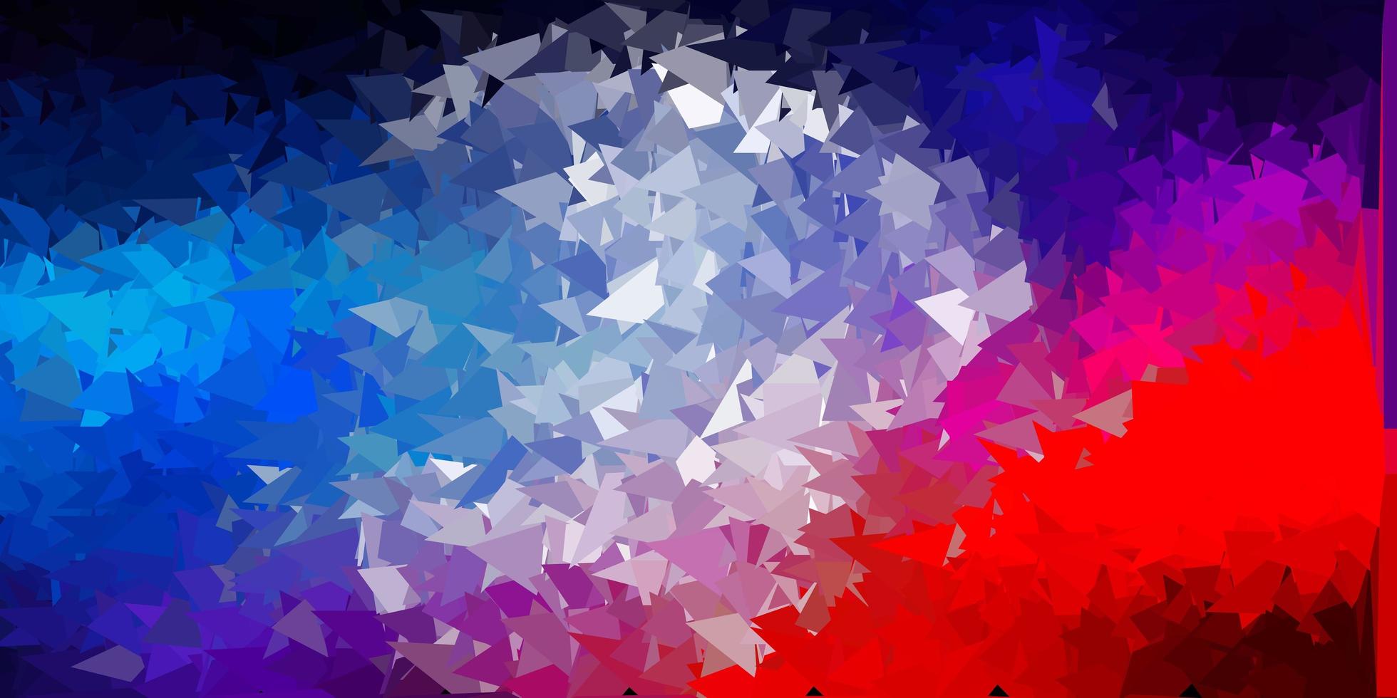 Light blue, red vector abstract triangle texture.