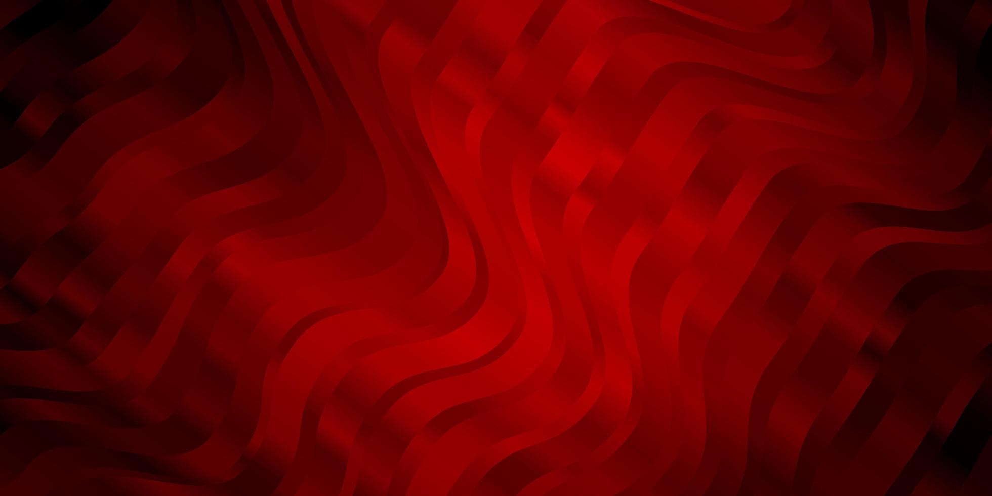 Dark Red vector texture with curves.