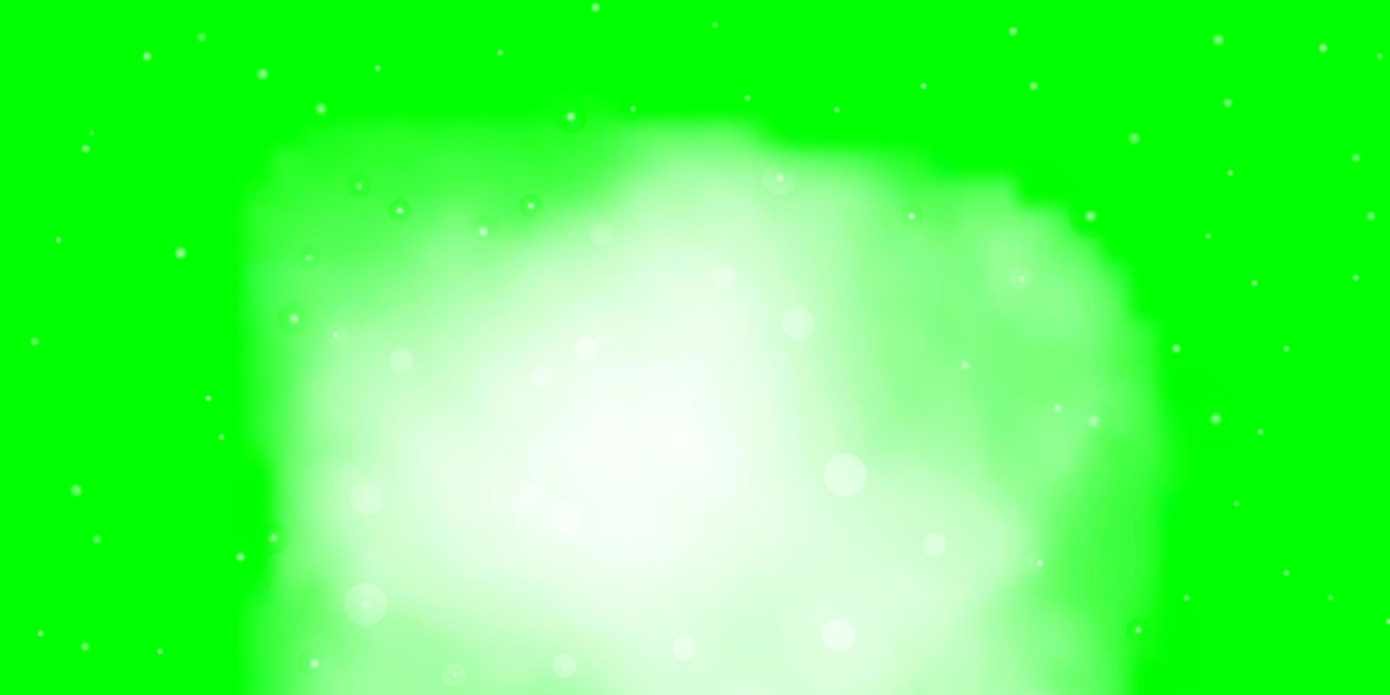 Light Green vector background with small and big stars.