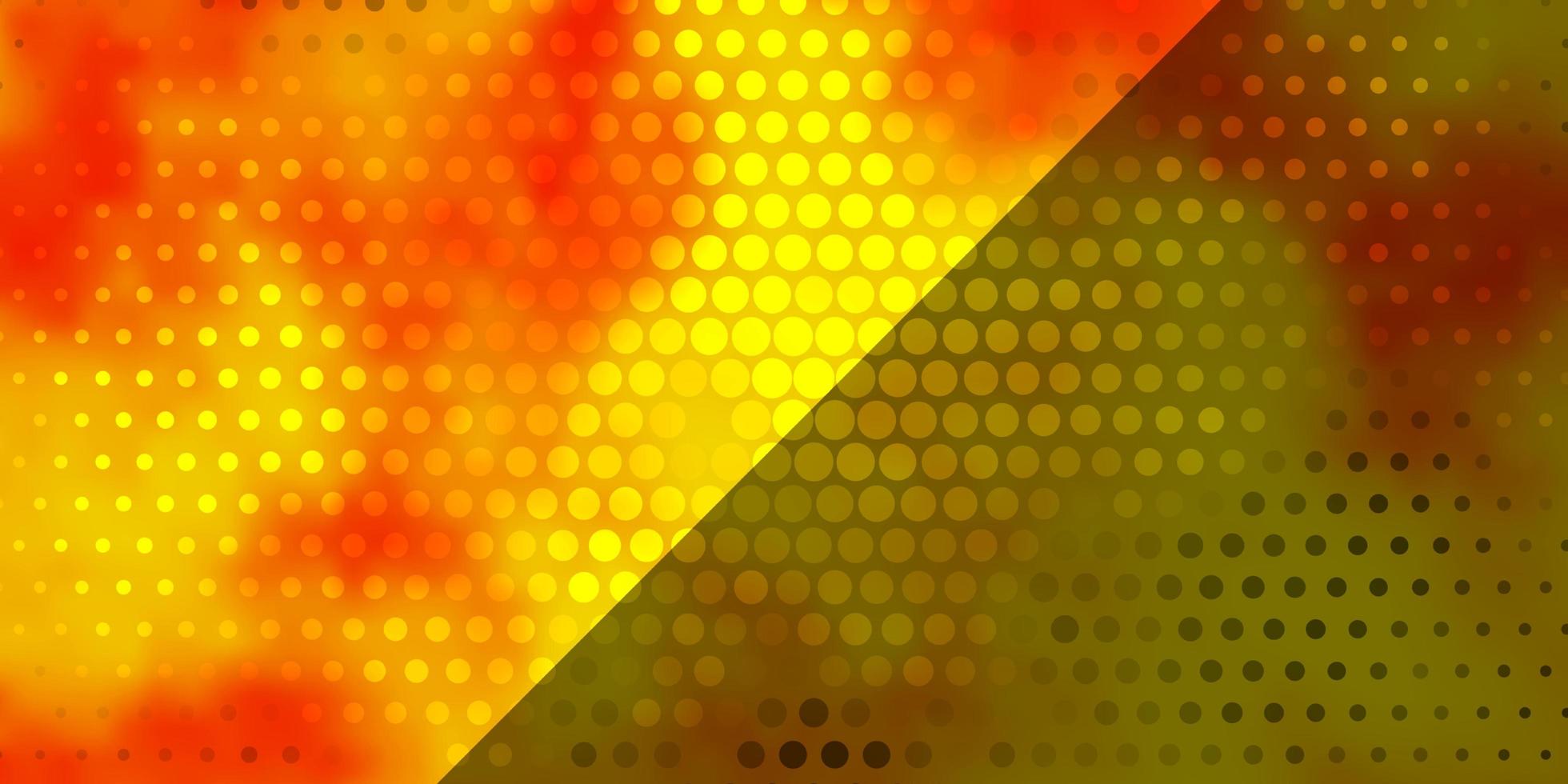 Dark Yellow vector template with circles.