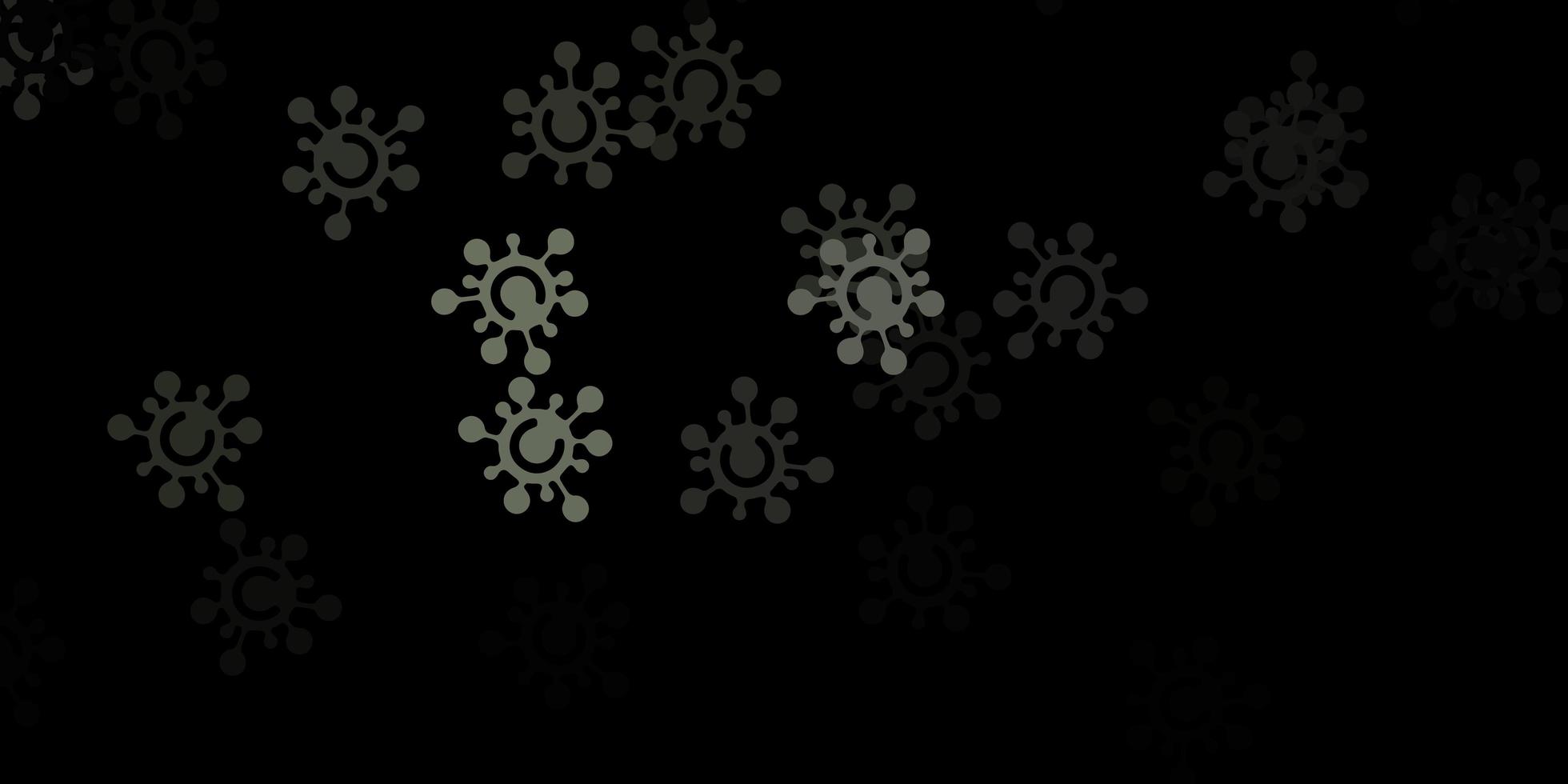 Dark gray vector pattern with coronavirus elements.