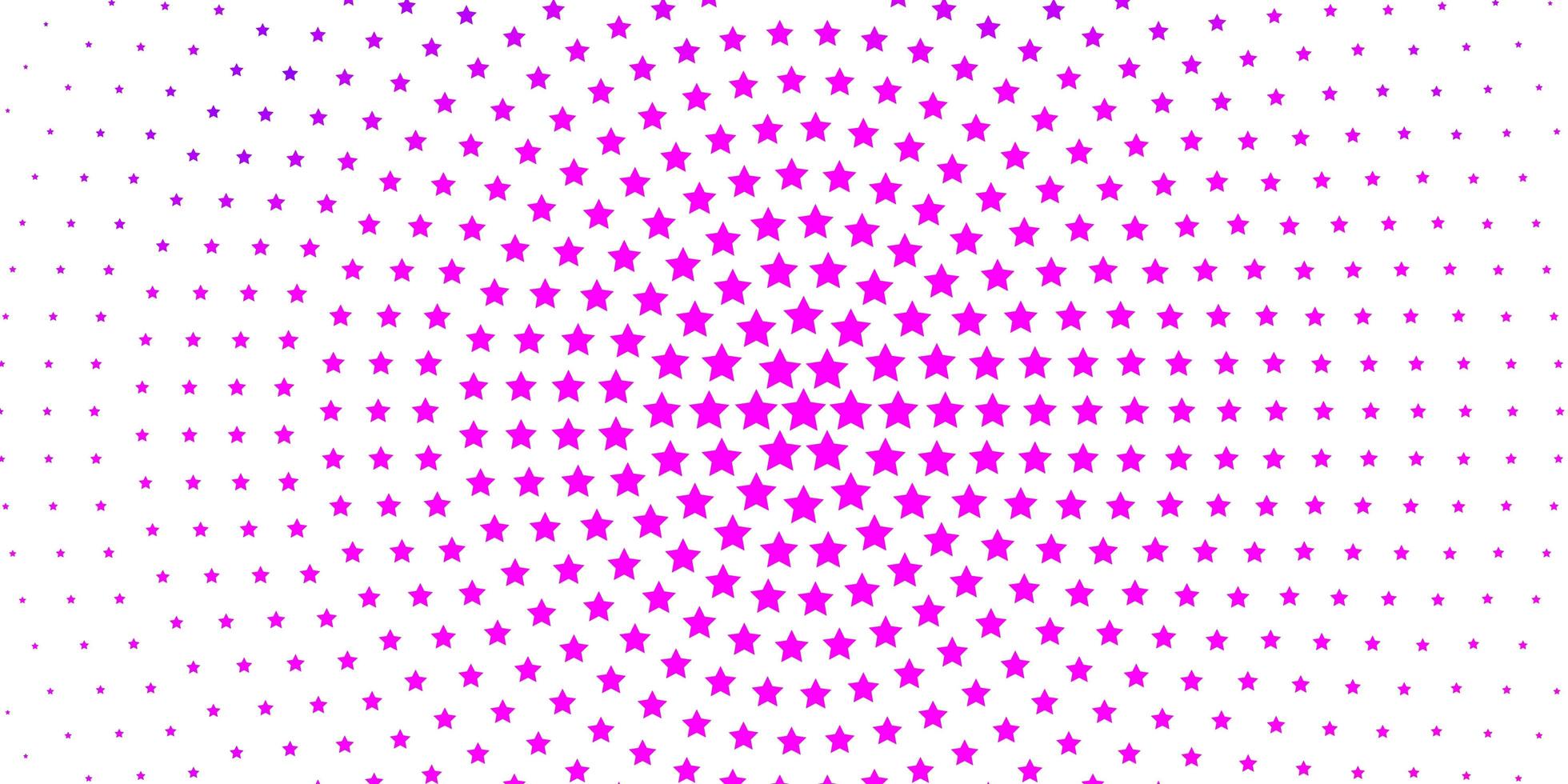 Light Purple, Pink vector template with neon stars.