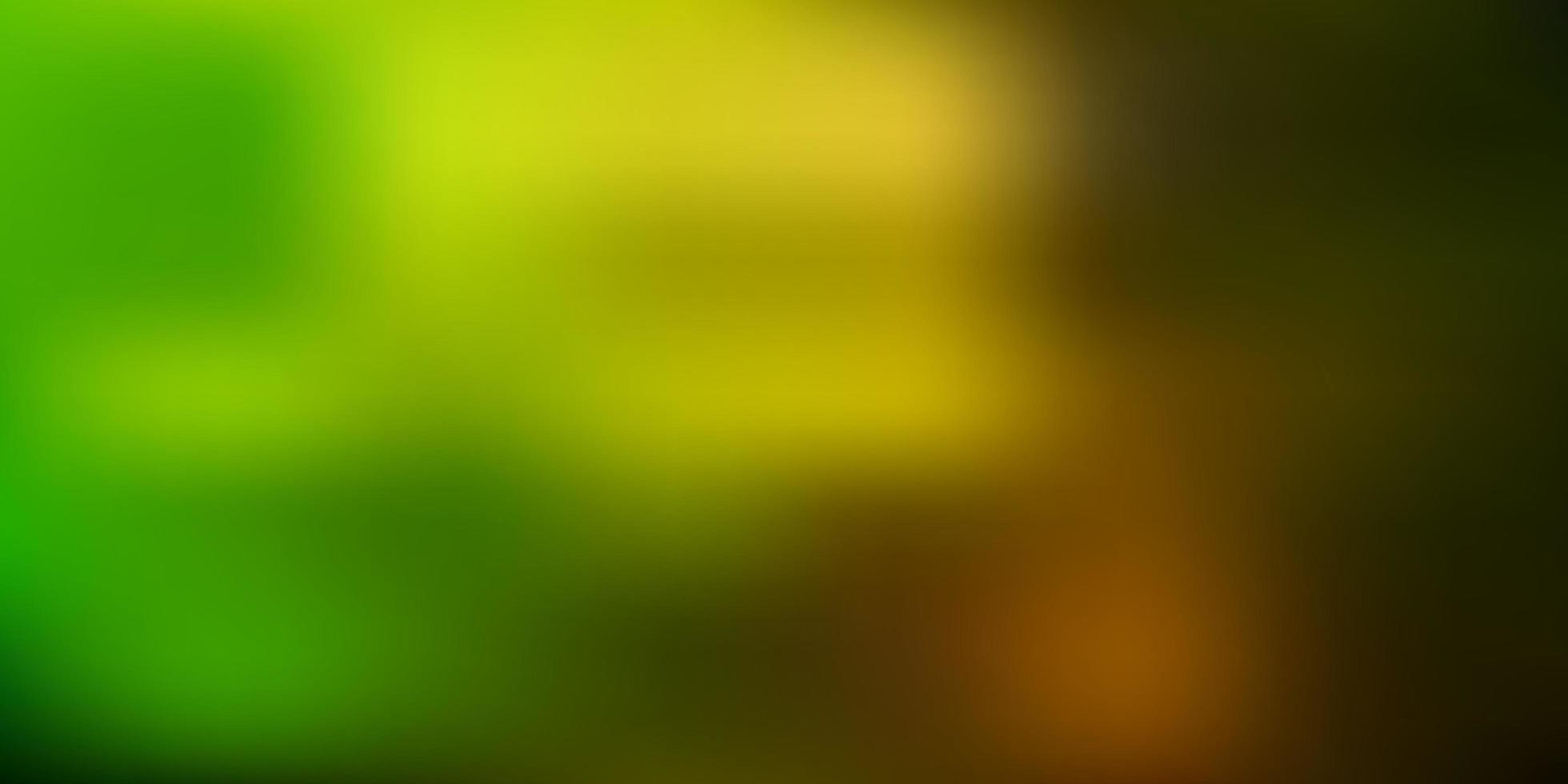 Dark green, yellow vector blurred background.