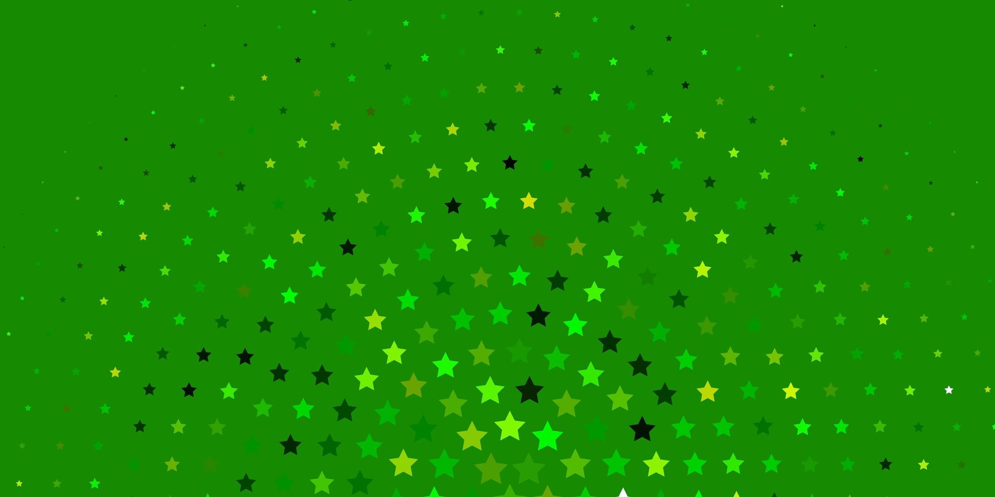 Light Green, Yellow vector template with neon stars.