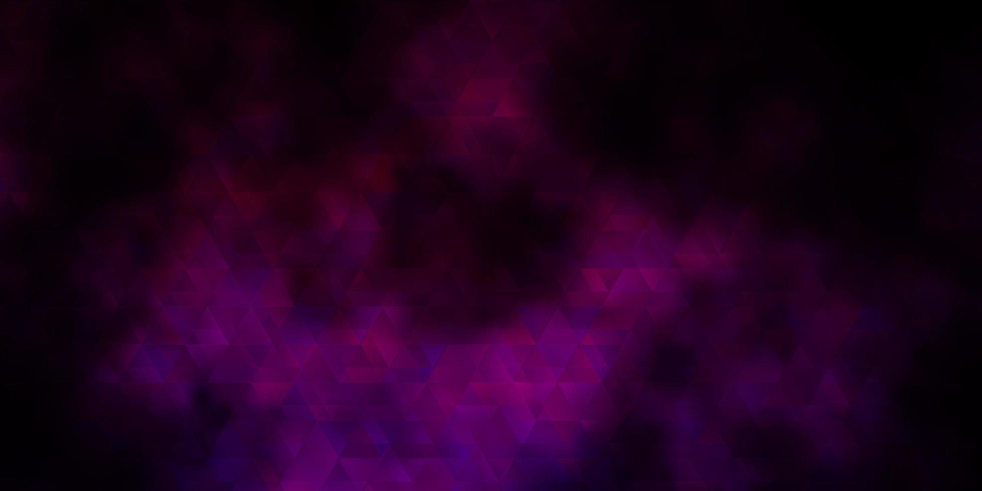 Dark Pink vector texture with lines, triangles.