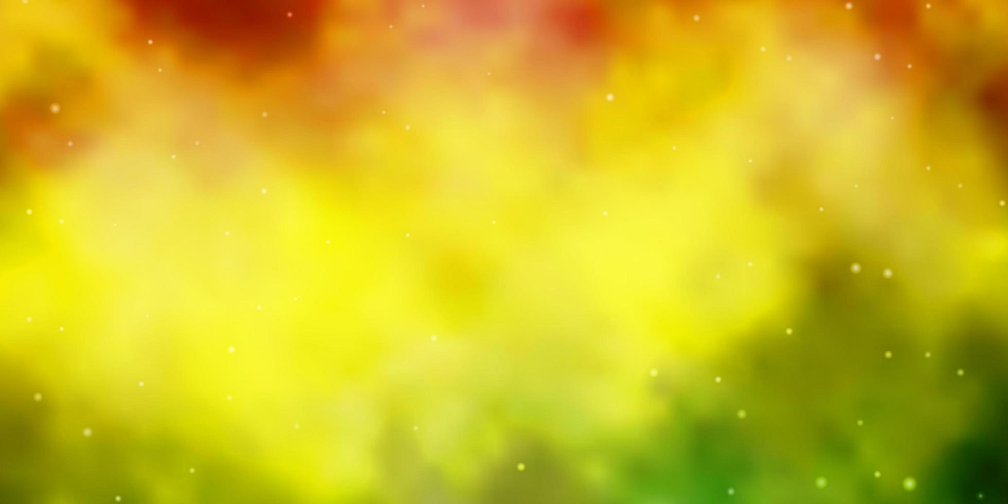 Light Green, Yellow vector template with neon stars.