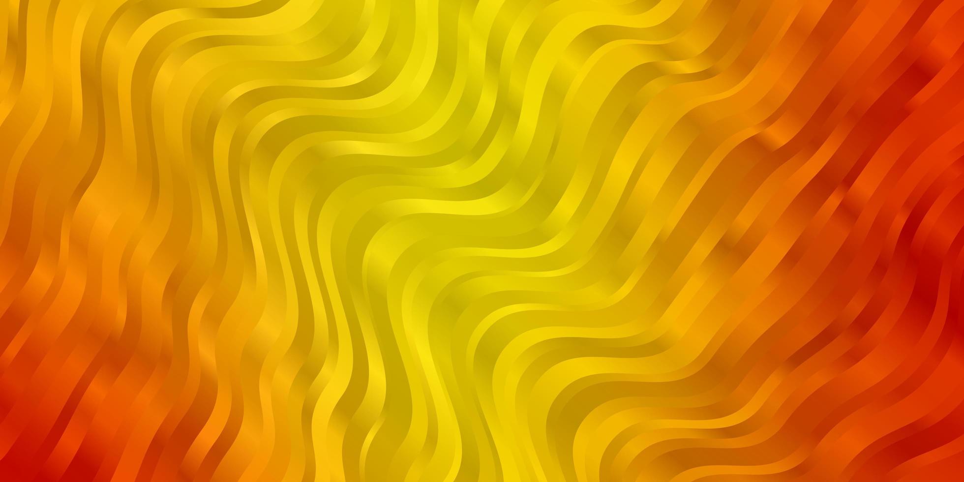 Light Orange vector background with curves.