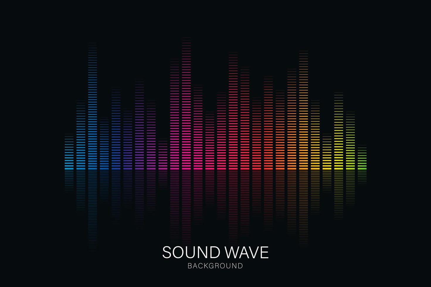 Sound wave equalizer suitable for poster vector