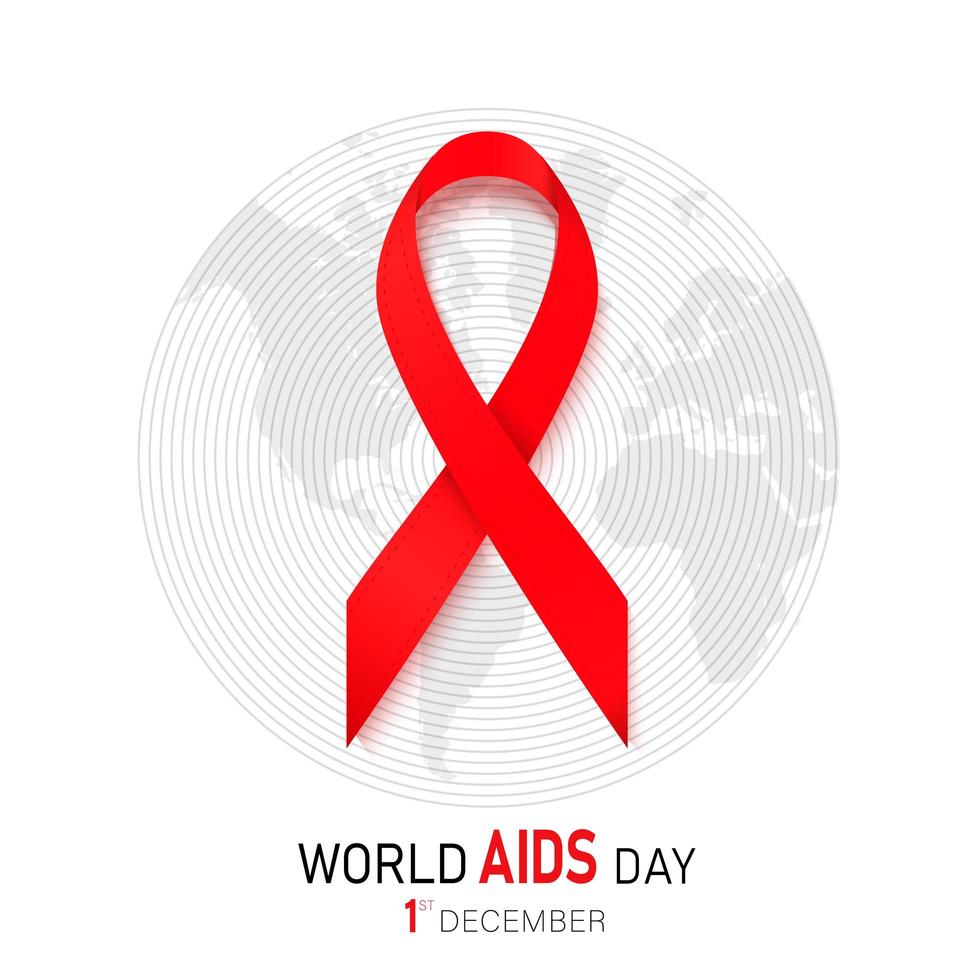 Hiv Awareness Red Ribbon vector