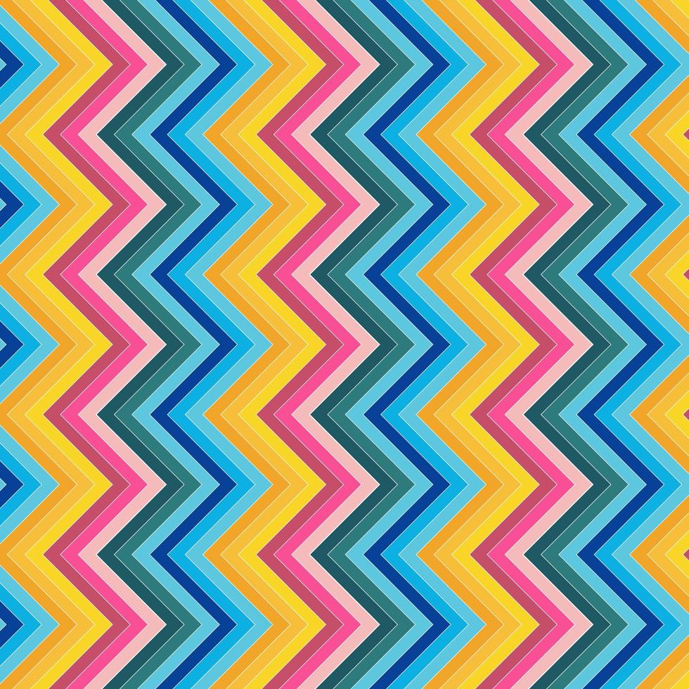 Zigzag line full color pattern background vector
