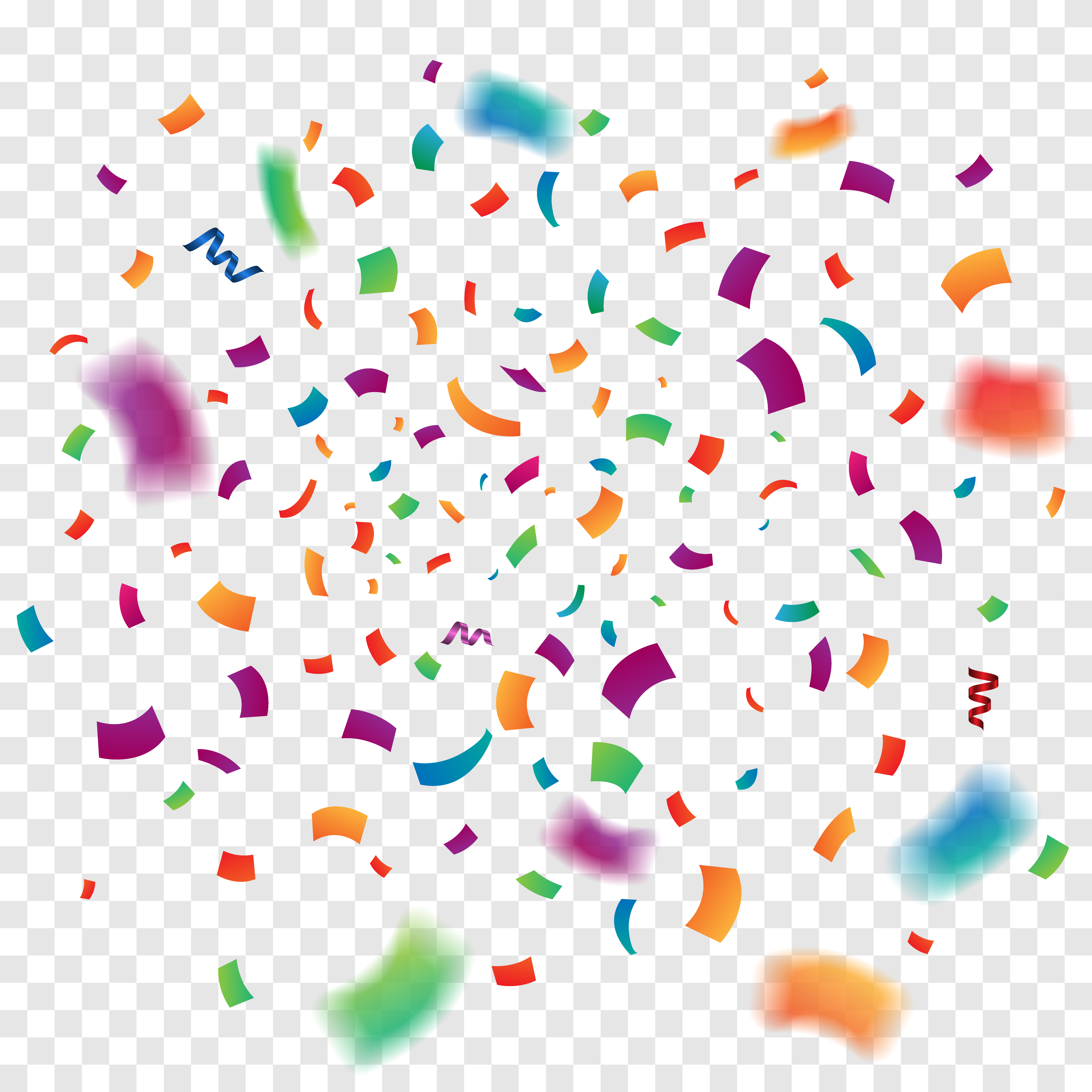 Colorful confetti on transparent background 1950056 Vector Art at Vecteezy