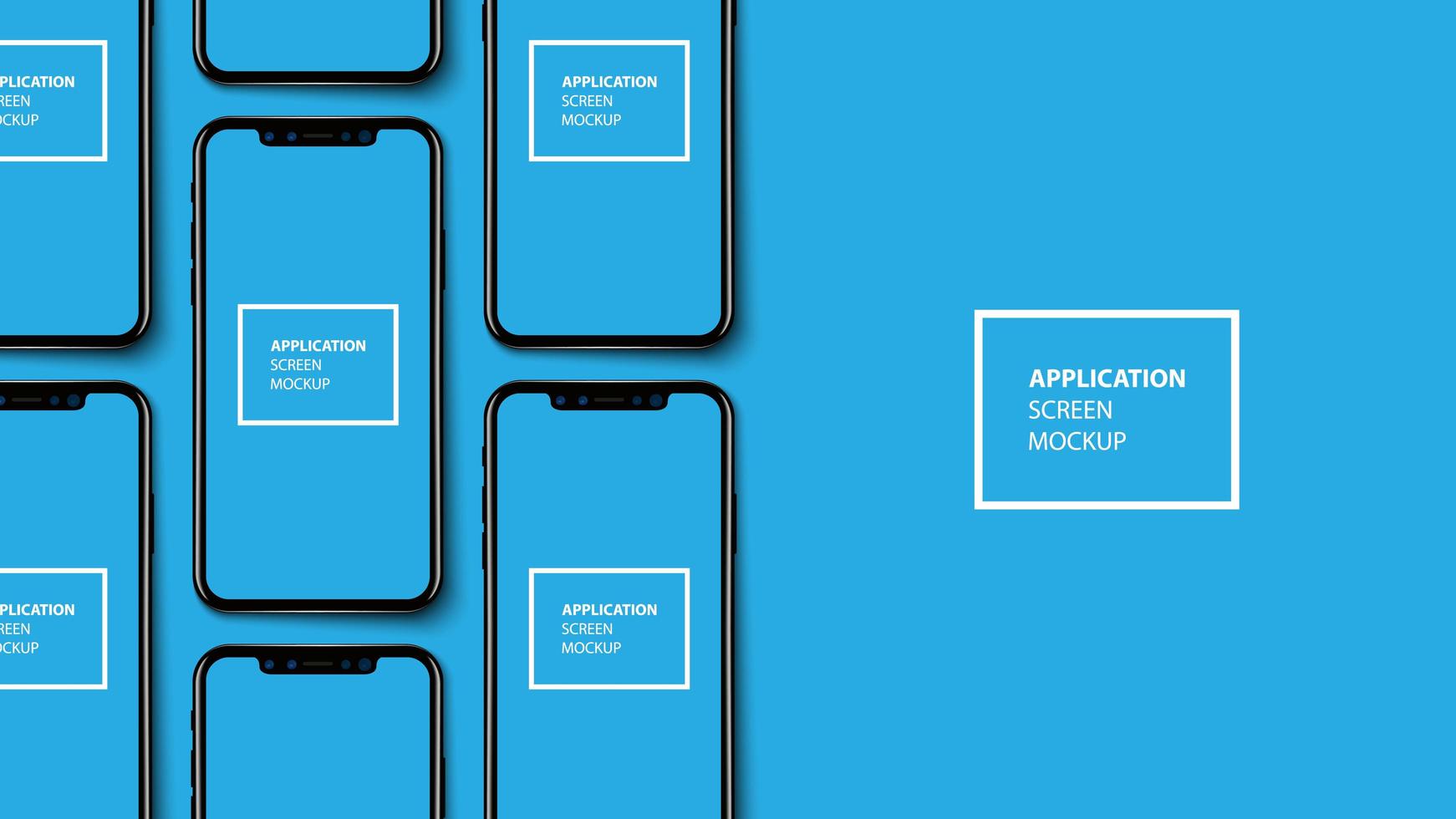 Smartphone application screen mockup template vector