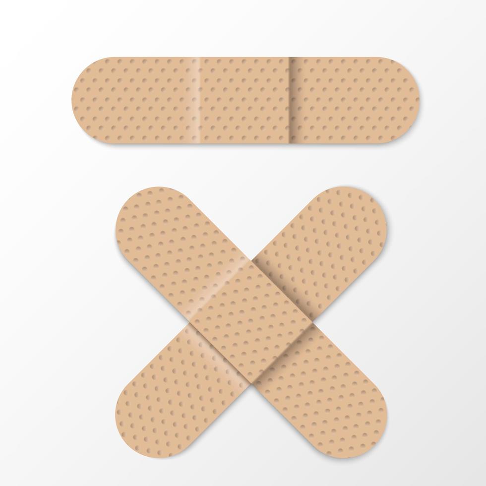 Realistic bandages set vector