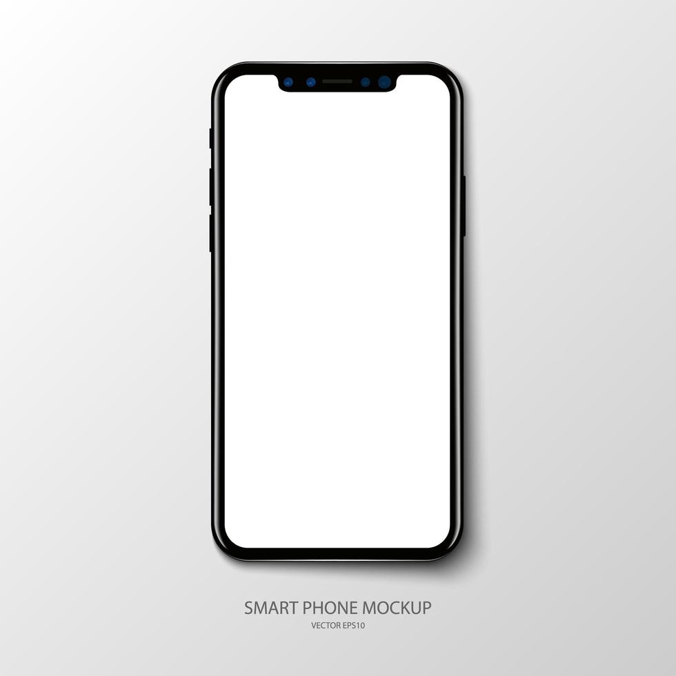 Smartphone application screen mockup vector
