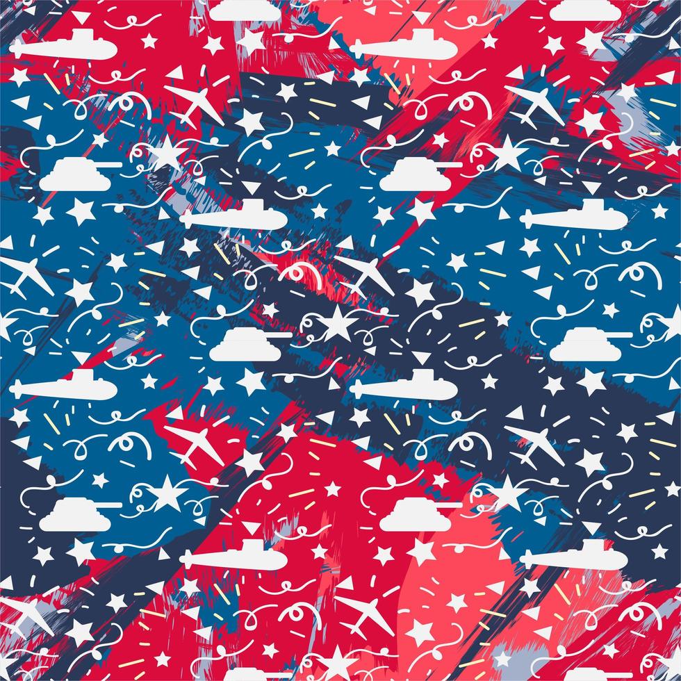 Military seamless pattern vector