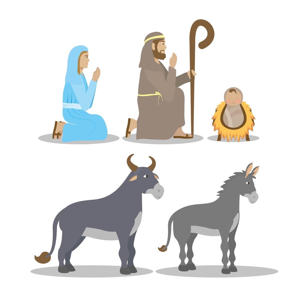 epifanía de jesús conjunto de iconos vector