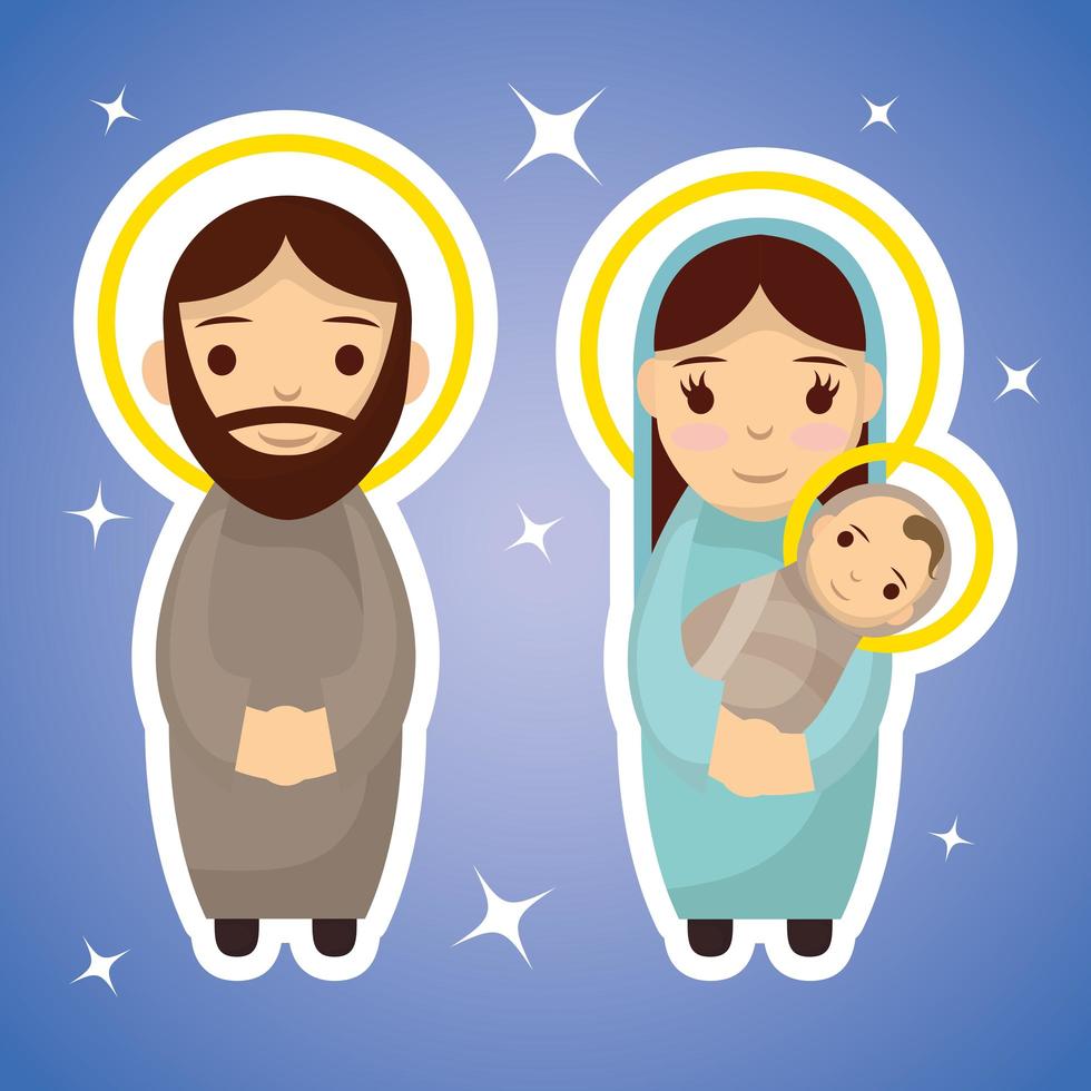 Epiphany of Jesus, sacred family vector