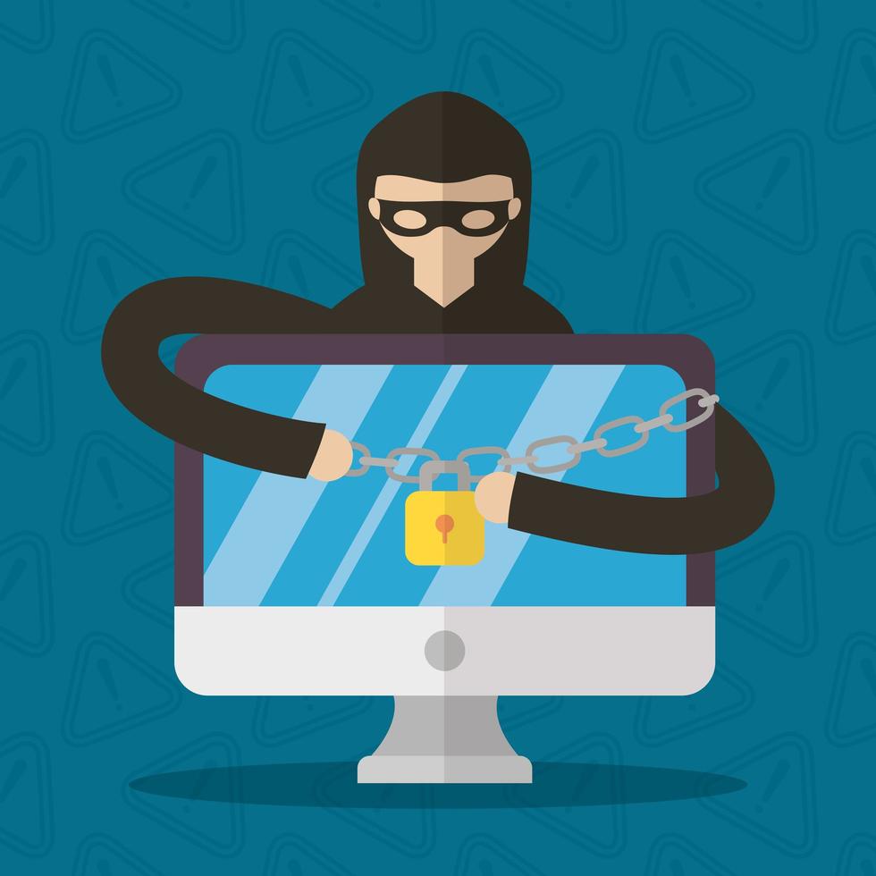 technology internet security flat design vector