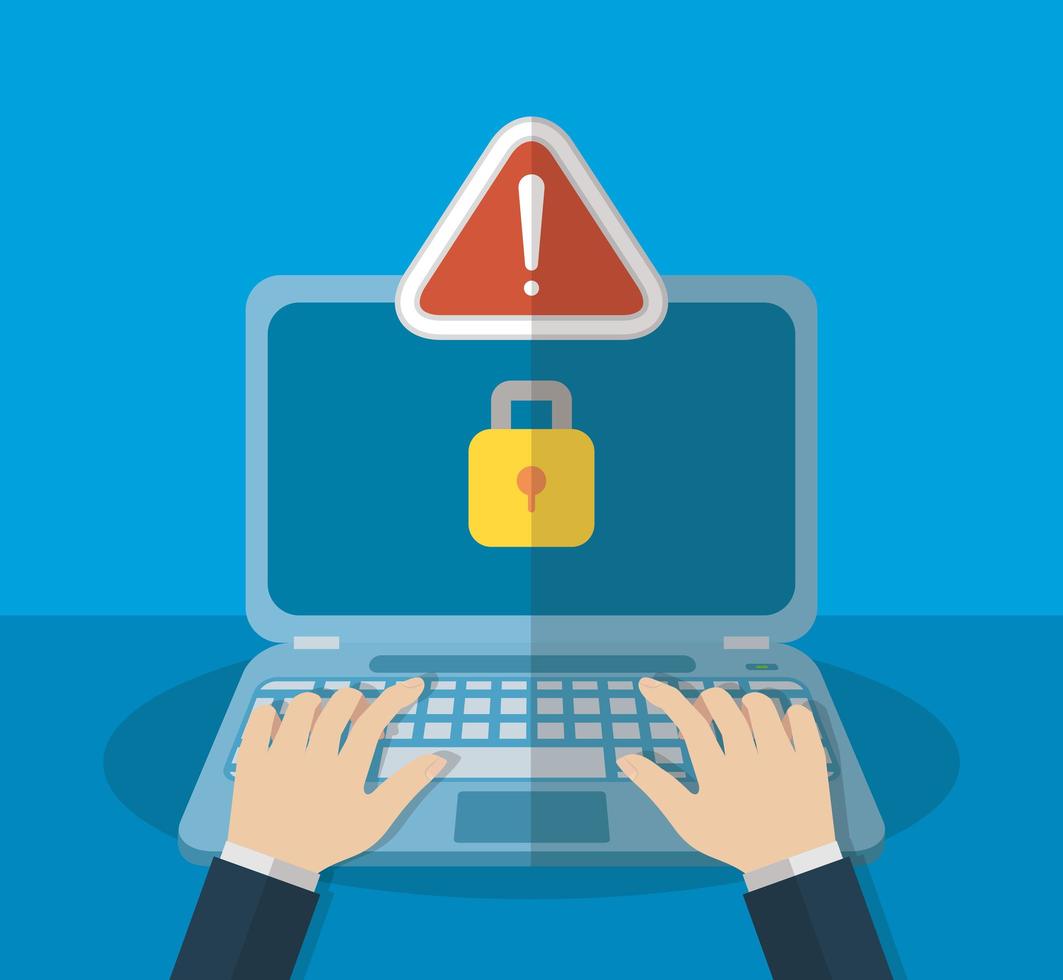 technology internet security flat design vector