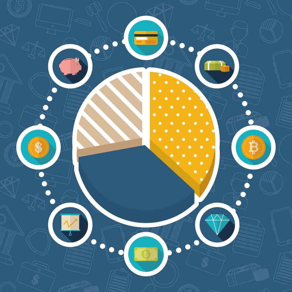 cryptocurrency and dollar finance icons design vector