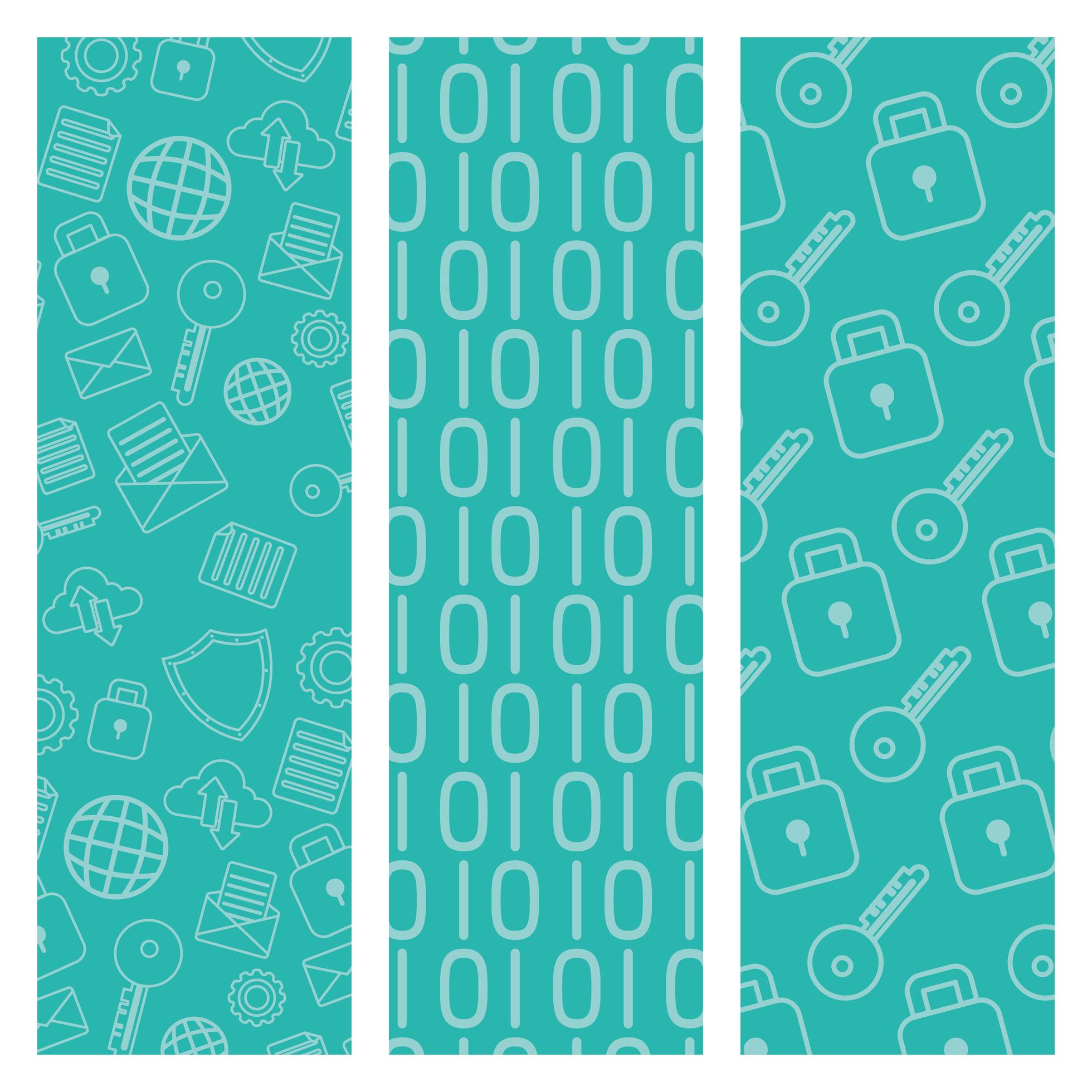 technology internet security pattern background set 1950263 Vector Art ...