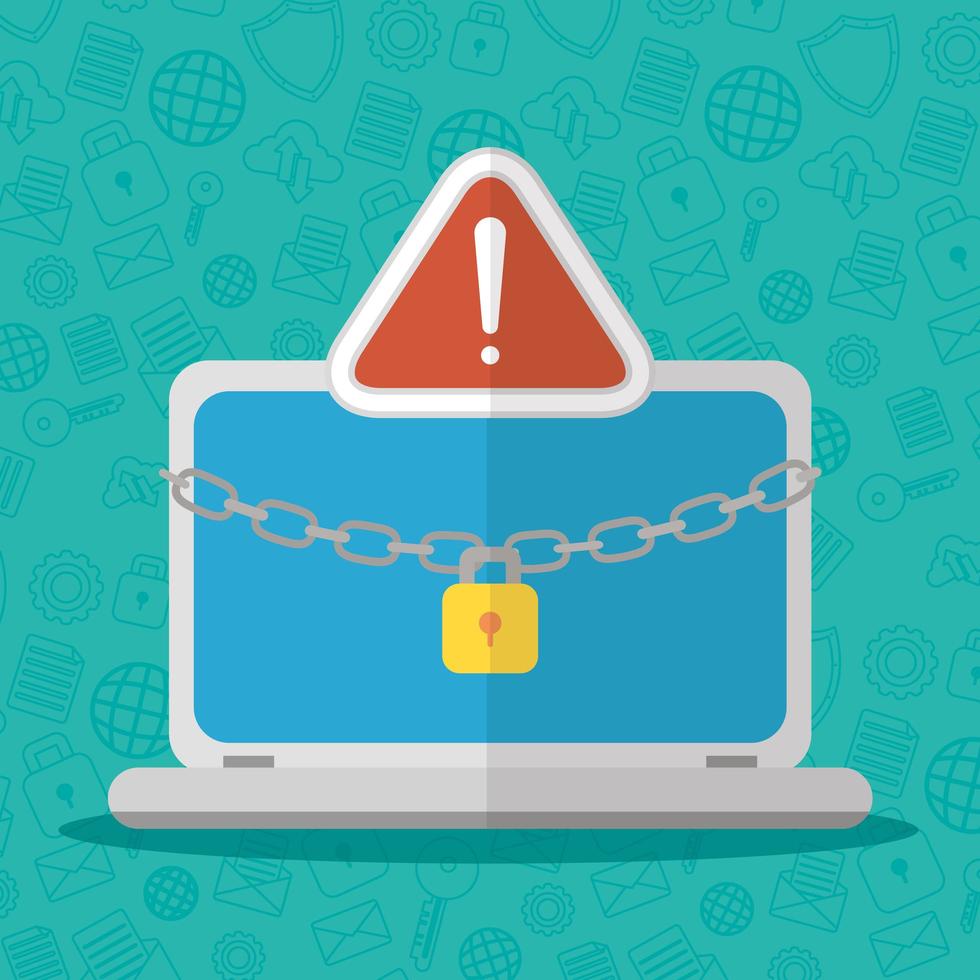 technology internet security flat design vector