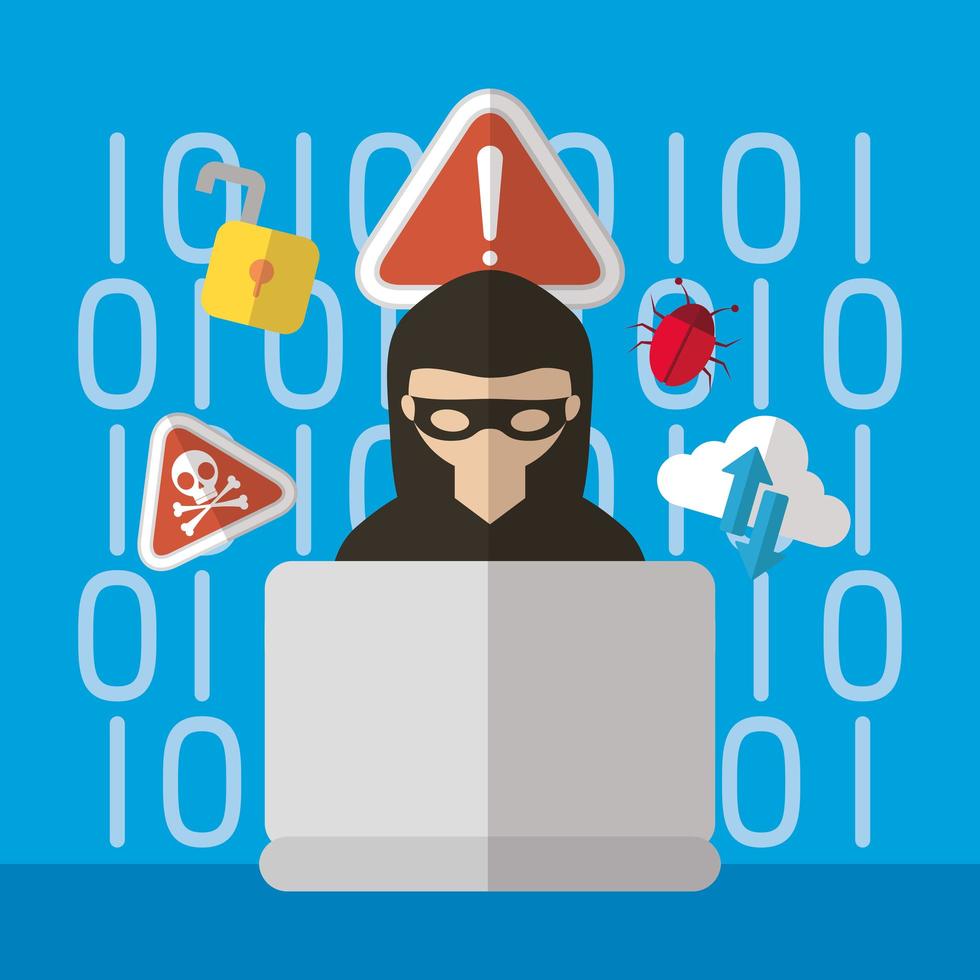 technology internet security flat design vector