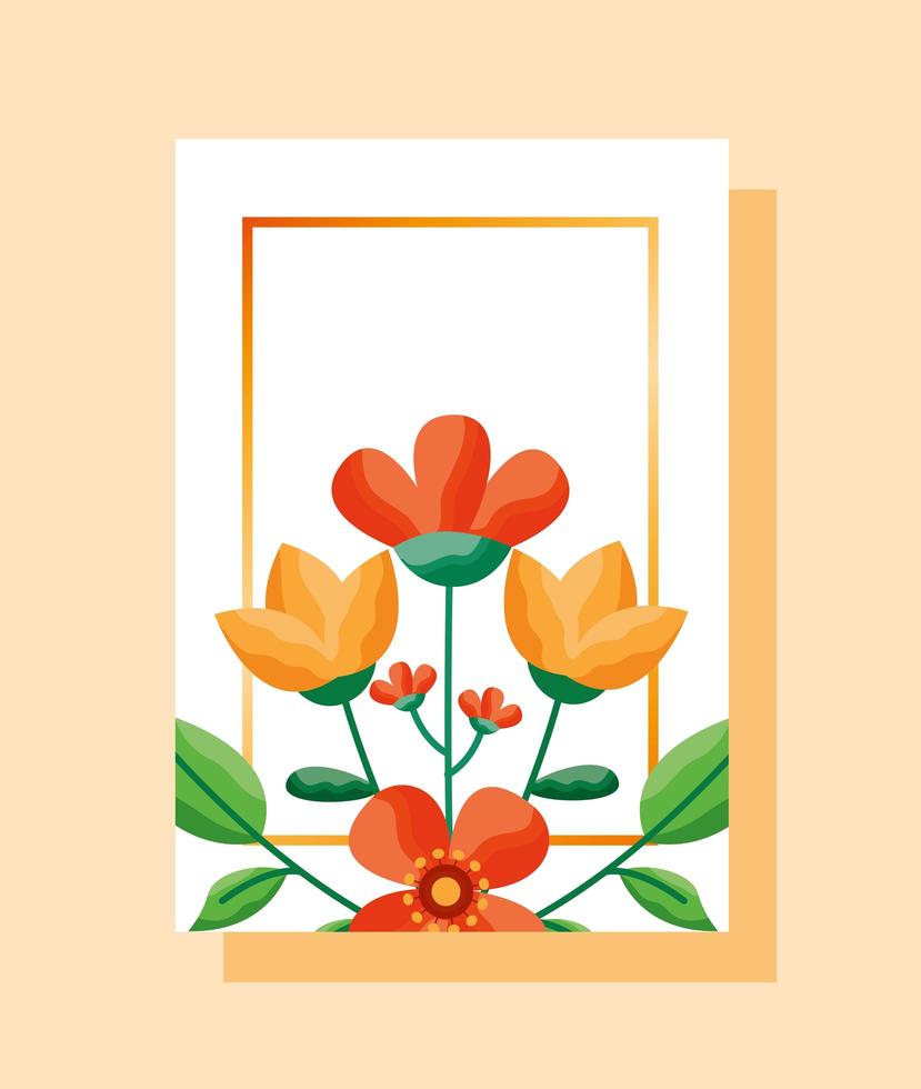 boda guardar la fecha flores banner o etiqueta vector