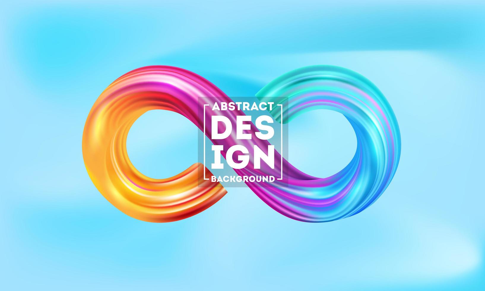 Colorful infinity shape background vector