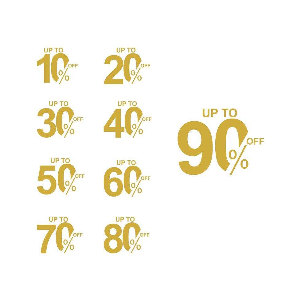 Discount Label up to 90 off Vector Template Design Illustration