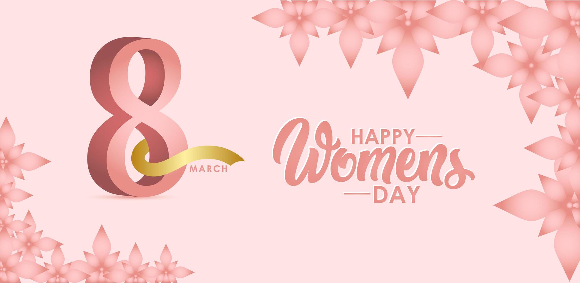 Happy Women's Day Celebration March 8 Vector Template Design Illustration