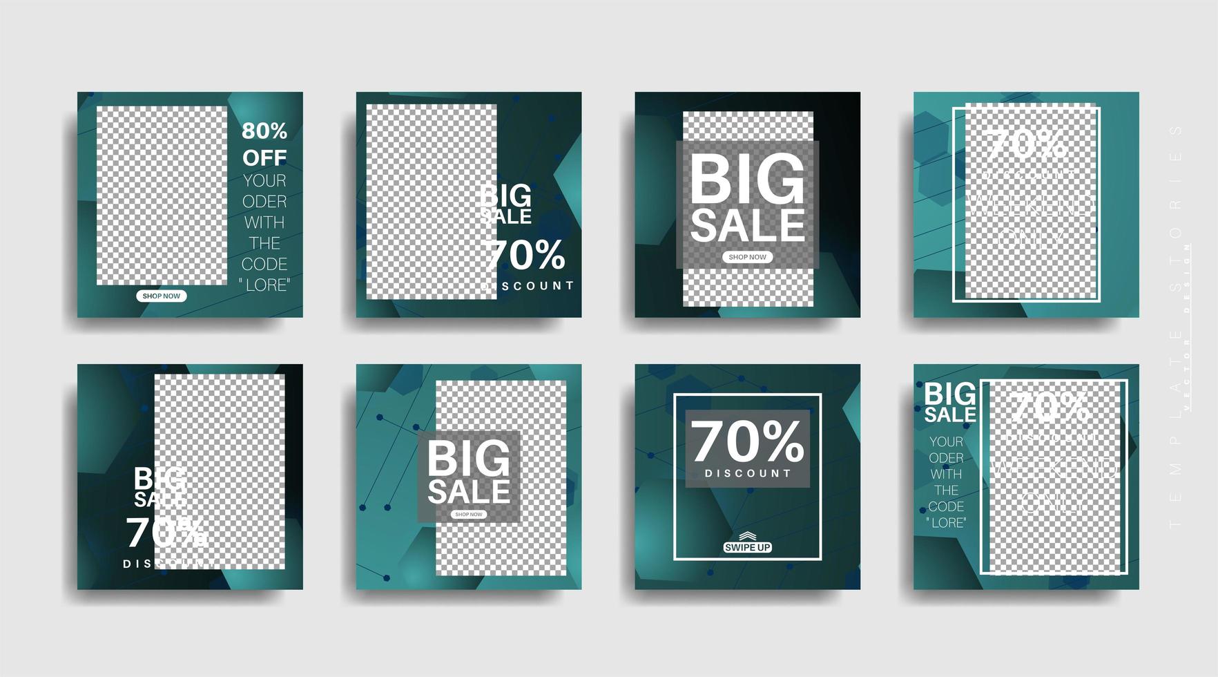 Modern promotion square web banner for social media . vector design illustration