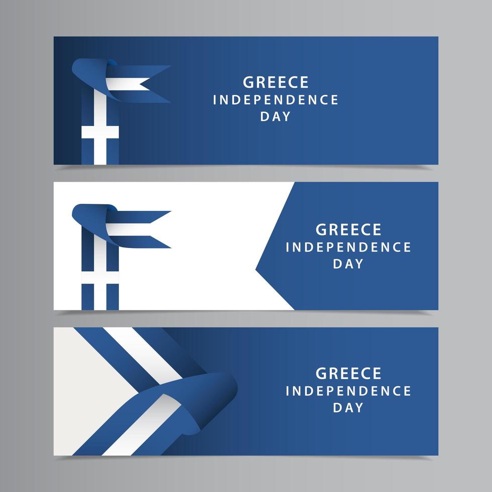 Feliz día de la independencia de Grecia celebración vector plantilla diseño ilustración