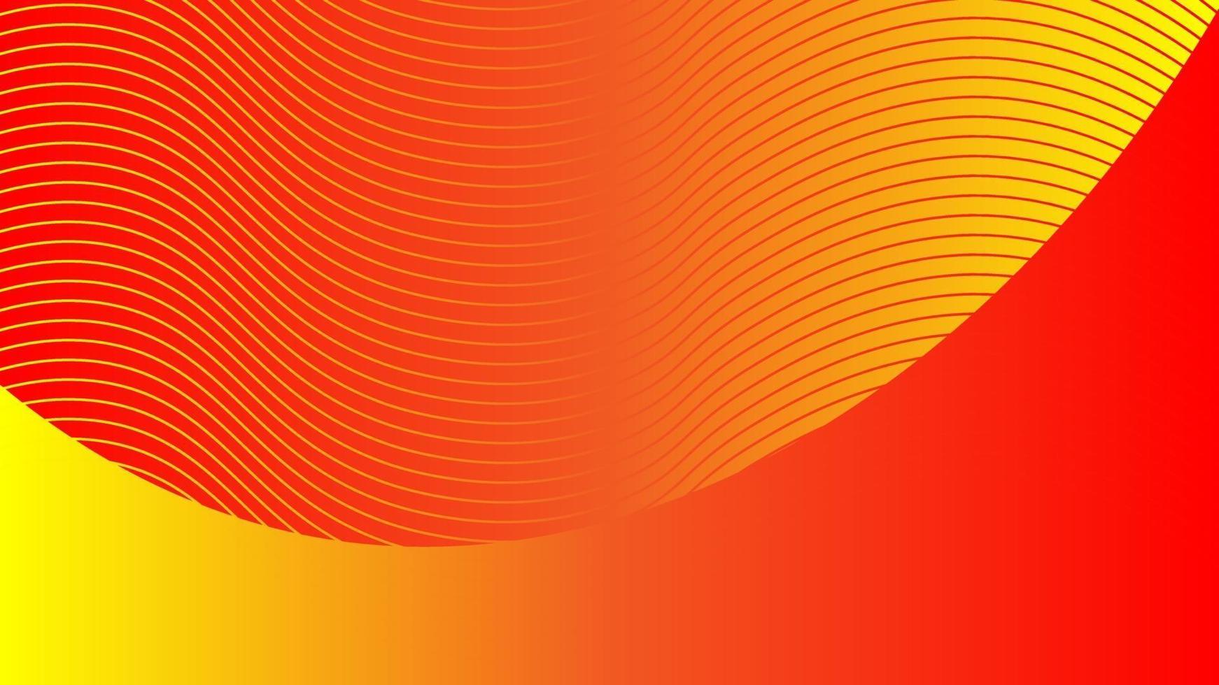 Abstract background of wave lines wrapped in orange gradient color vector